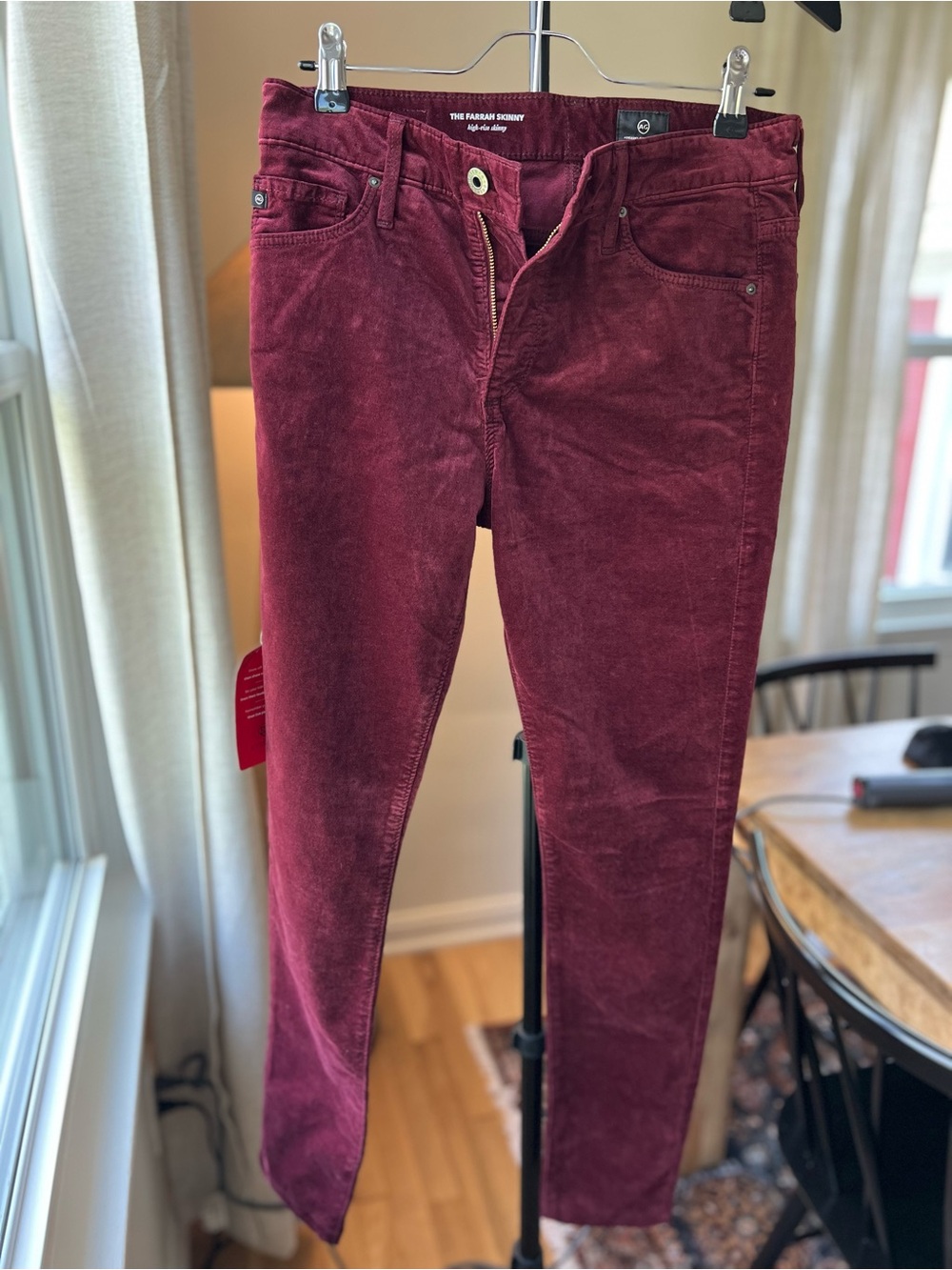 Adriano Goldschmied Velvet Farrah Skinny Women’s Jeans - Deep Currant NWT